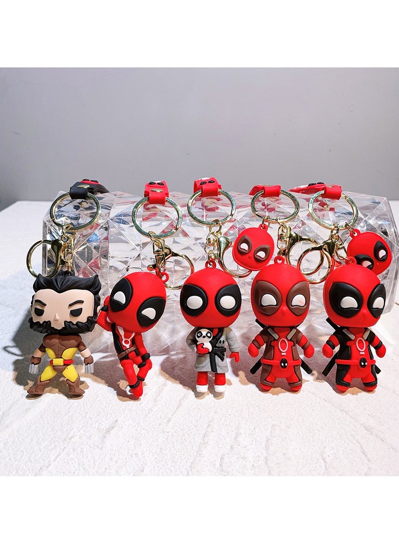 5pc Deadpool  Wolverine Deadpool Pendant Figure Doll Toy - Image 1