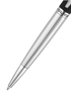 POLICE Rovio.2 Black And Silver With Stainless Steel Trims Medium Drill Point Gents Pen  - Image 3