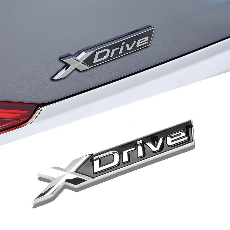 QOMAGO 1PCS Xdrive Emblem Badge Sticker Bright Silver Compatible with 1 2 3 4 5 Series X1 X3 X5 X6 X7 Series M2 M3 M4 M5 M6 Seriesetc Trunk Rear Replacement Accessories - Image 3