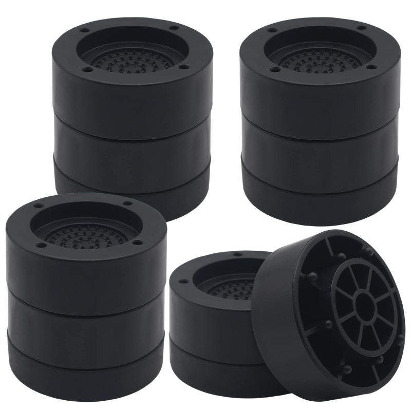 HANIHUA Furniture Risers 2 Inch Black Bed Risers Set of 4 Heavy Duty Bed Lifts Risers for Table Sofa Couch Desk Adjustable Bed Frame Risers 1 inch 3 inch Supports Up to 1300 Lbs