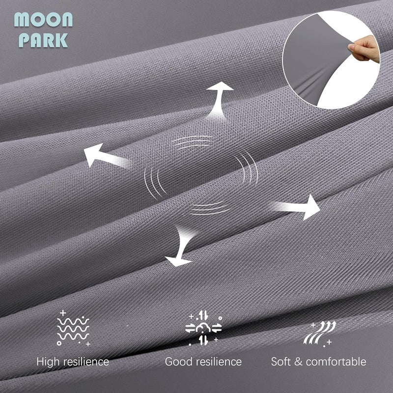MOON PARK Pregnancy Pillows for Sleeping - U Shaped Full Body Maternity Pillow with Removable Cover - Support for Back, Legs, Belly, Hips - 57 Inch - Dark Grey - Cooling Cover - Image 5