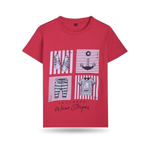 T2F Boys 100% Cotton Printed Pastel Colors Regular Fit T-Shirt (Pack of 5) - Image 4