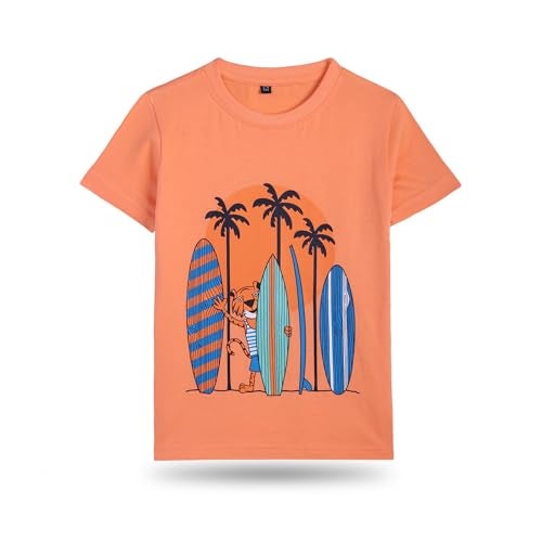 T2F Boys 100% Cotton Printed Pastel Colors Regular Fit T-Shirt (Pack of 5) - Image 2