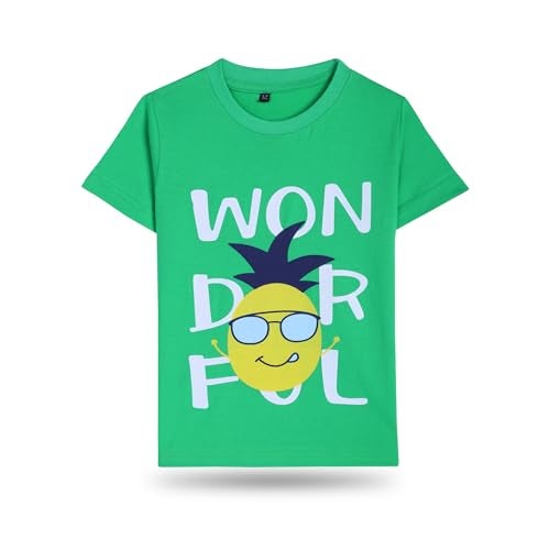 T2F Boys 100% Cotton Printed Pastel Colors Regular Fit T-Shirt (Pack of 5) - Image 5
