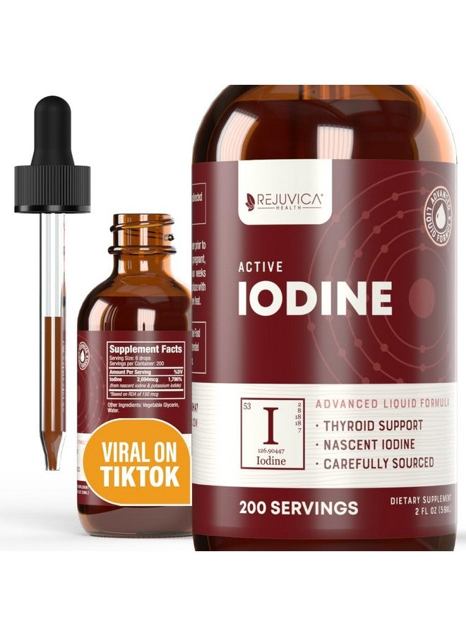 Rejuvica Health Active Iodine - Nascent Iodine Drops - Liquid Delivery for Better Absorption - Supports Healthy Energy, Vitality, & Iodine Levels  - Image 1