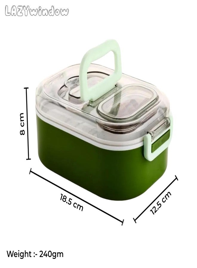 LAZYwindow Meal-Prep Combo, Airtight Lunch Box with Insulated Water Bottle, BPA-Free, Food-Grade - Image 4