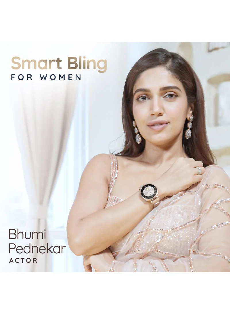 Pebble Vama 1.32" Smartwatch for Women, AMOLED Display, Bluetooth Calling, Always On, Female Health & SpO2 Monitoring, DIY Watch Faces, Stress Monitor, Alarm & Notifications
