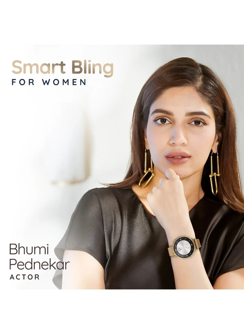 Pebble Vama 1.32" Smartwatch for Women, AMOLED Display, Bluetooth Calling, Always On, Female Health & SpO2 Monitoring, DIY Watch Faces, Stress Monitor, Alarm & Notifications