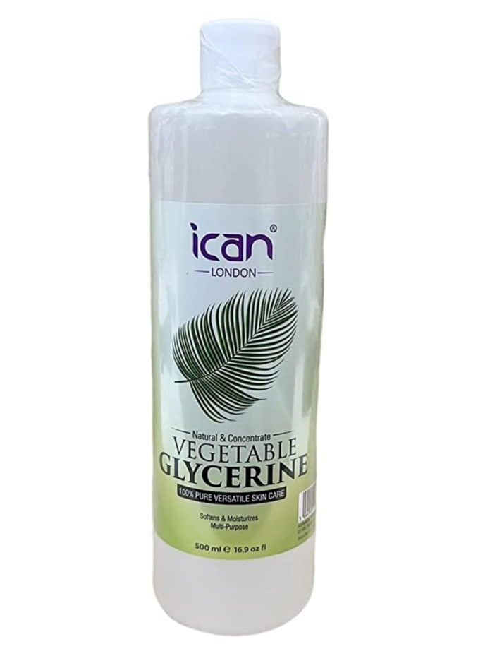 iCan London ICAN LONDON 100% Natural & Concentrate Vegetable Glycerine For softens & Moisturizes the skin (500ML)  - Image 2