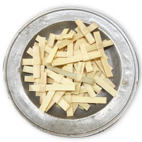 F.A. Dumont Hand Made Mini Palm Sunday Palm Crosses - Pack of 50-3"" Tall, Tan/Yellow - Image 2