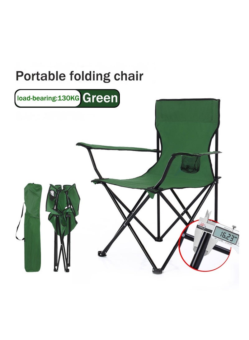 CIMIA Camping Chair,Portable Folding Outdoor Chair with Carrying Bag,80*50*50cm,Army green  - Image 1