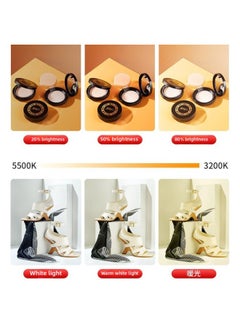 General Rui Fu Figure 16cm Live Light LED Full Screen Beauty Light Round Photography Light Desktop Shooting Light-Light Source Color:Full Screen Fill Light Disc Lamp Holder  - Image 3