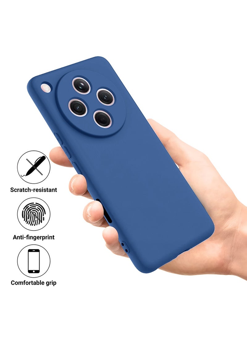 Wtech Oppo Find X8 Pro 5G 2024 Premium Soft Liquid Silicone Case Cover - Navy Blue - Image 2