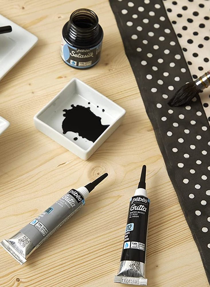 Pebeo Setasilk Silk Painting Water-Based Gutta Tube, 20 ml Silver - Image 3