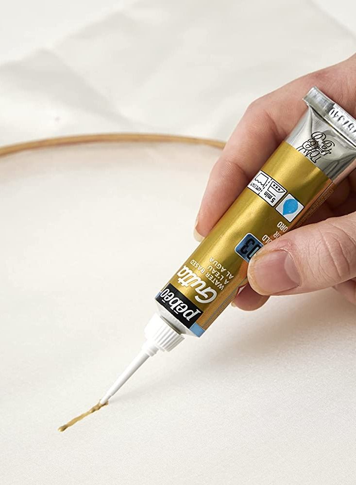 Pebeo Setasilk Silk Painting Water-Based Gutta Tube, 20 ml Silver - Image 4