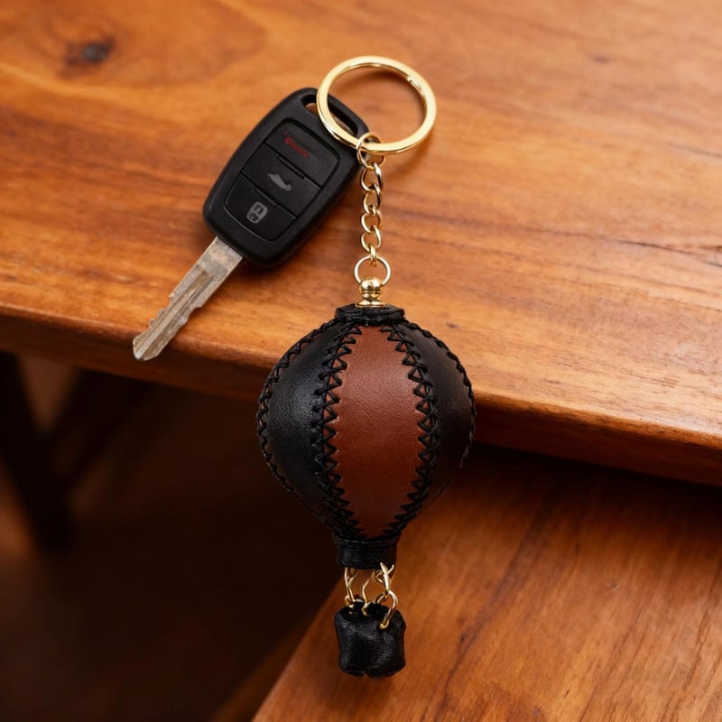 Upgrades Craft Vehicle Decors PU Leather Organizers & Phone Pendant Double Function Rearview Glass Hanging Craft Gift Car Glass Ornament Keychain - Image 3