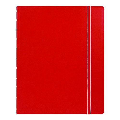 Filofax REFILLABLE NOTEBOOK CLASSIC, 10.8" x 8.5" Red - Elegant leather-look cover with moveable pages - Elastic closure, index, pocket and page marker (B115102U), Letter Size - Image 1