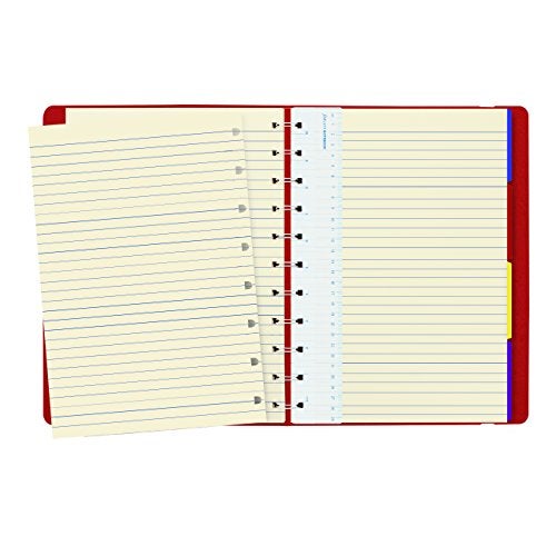 Filofax REFILLABLE NOTEBOOK CLASSIC, 10.8" x 8.5" Red - Elegant leather-look cover with moveable pages - Elastic closure, index, pocket and page marker (B115102U), Letter Size - Image 3