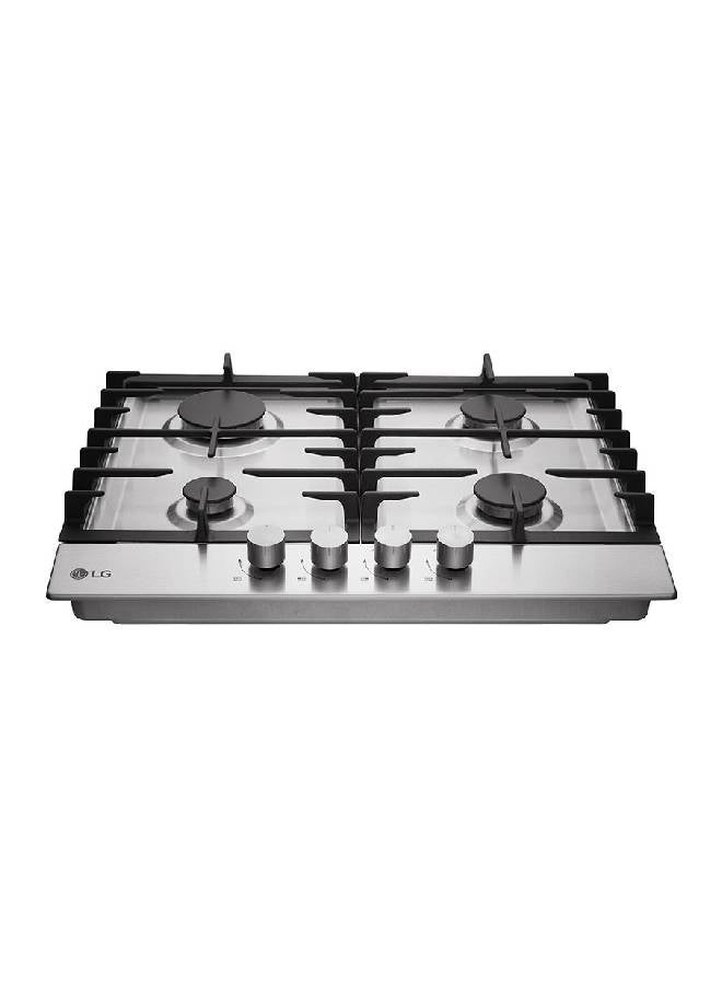 LG Built-in Gas Hob with 4 Burners HU641BBG Silver/Black - Image 2