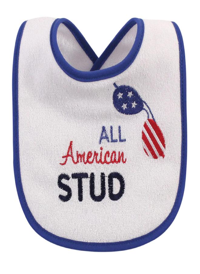 Hudson Baby Unisex Baby Cotton Terry Drooler Bibs with Fiber Filling, Holiday Boy Bow Tie, One Size - Image 5