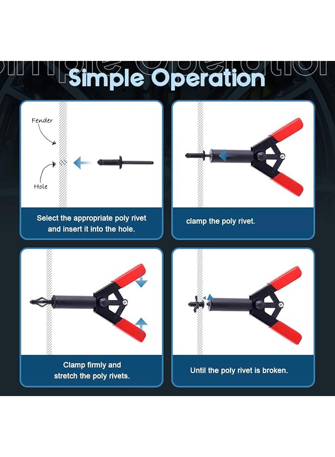 Plastic Rivet Set, 42 Pcs Rivets Set With Fastener Removal Tool, Durable Plastic Rivets For Automotive, Home And Diy Projects, Easy Operation, Ideal For Beginners And Professionals - Image 5