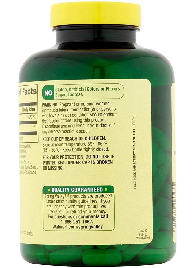 SPRING VALLEY فيتامين سي 500 ملليجرام مع وردة الهيب، 250 قرص - Image 2