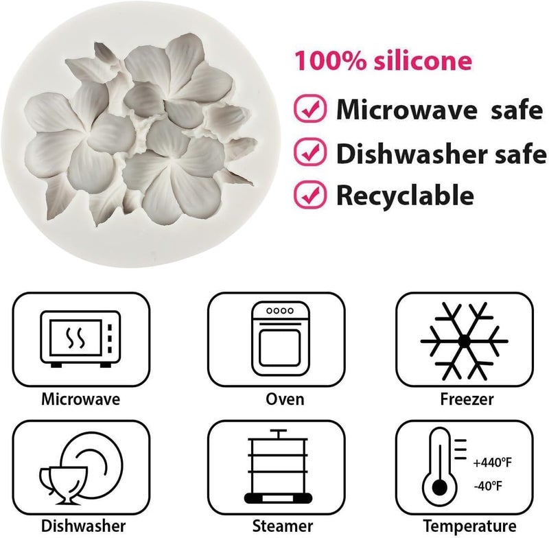 LEGACYCART Plumeria Flower Silicone Mold 3D Cute Flower Resin Candle Molds for Candle Making Silicone Fondant Chocolate Cake Decorating Mold Candle Soap Wax Resin Concrete Clay Casting Craft Mould (PACK OF 2) - Image 3