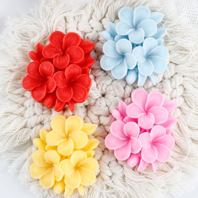 LEGACYCART Plumeria Flower Silicone Mold 3D Cute Flower Resin Candle Molds for Candle Making Silicone Fondant Chocolate Cake Decorating Mold Candle Soap Wax Resin Concrete Clay Casting Craft Mould (PACK OF 2) - Image 4