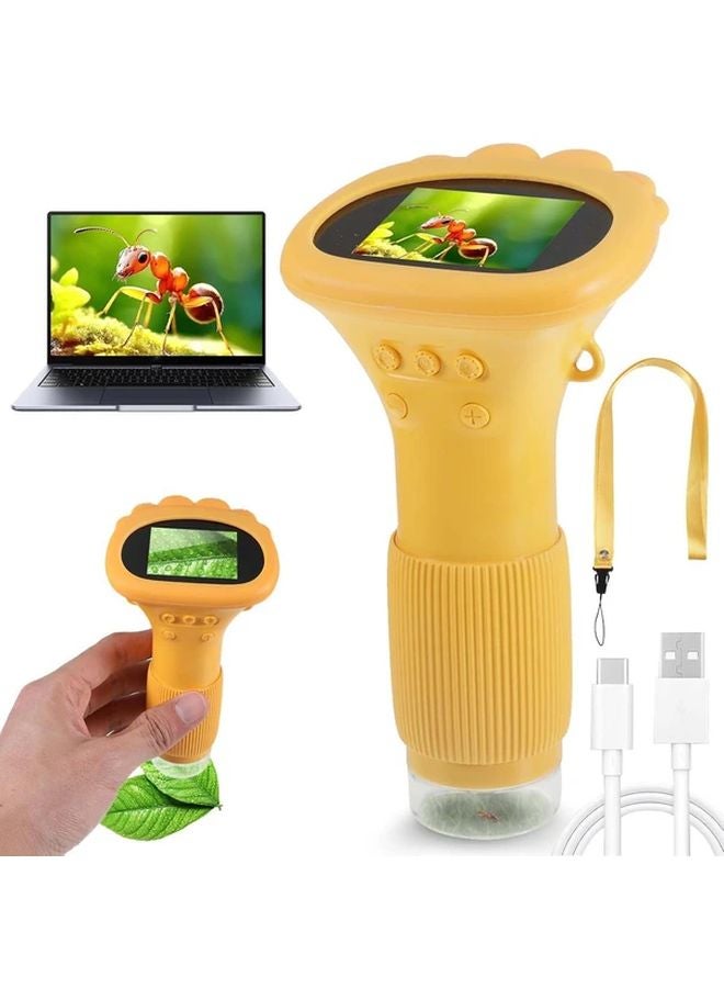 White USB Microscope 1000x Magnification Portable Science Toy for Kids - Image 2