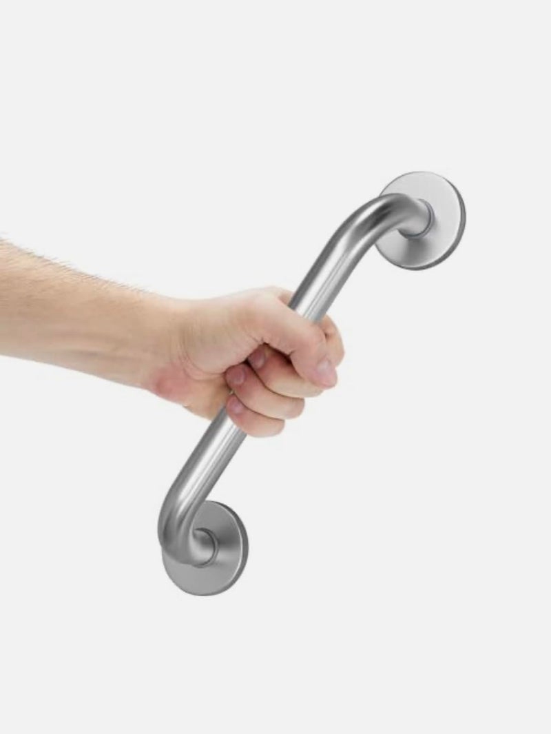 Stainless Steel Grab Bar, 12 Inch, Brushed Nickel Finish, Safety Handle for Bathroom, Wall Mounted Support Rail 30 cm - Image 2