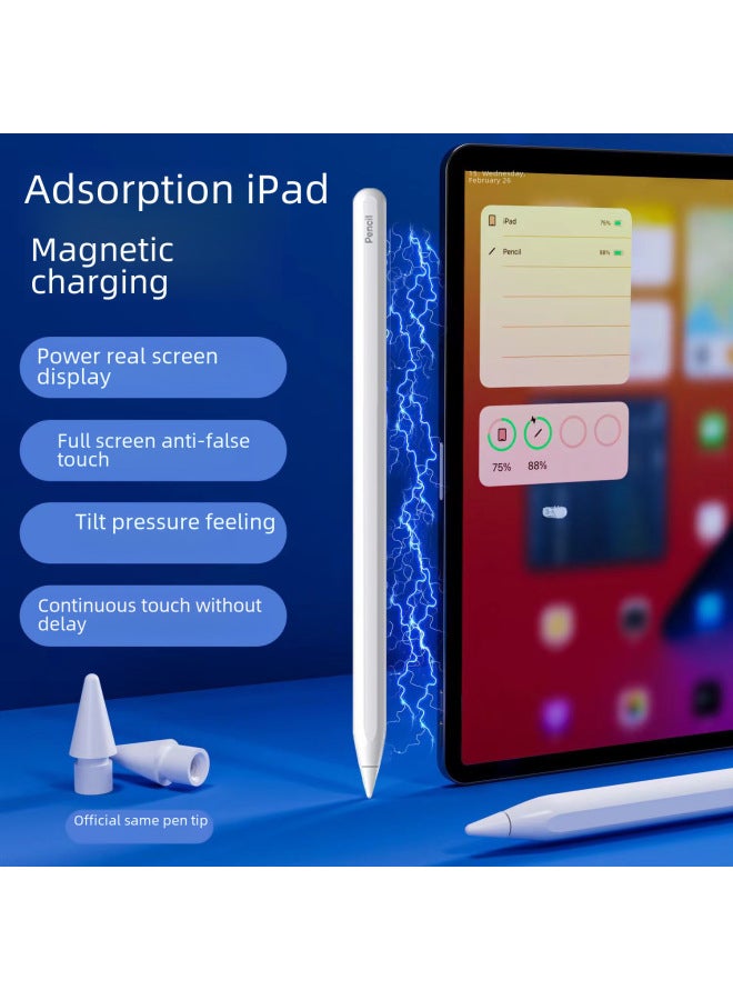 Loquat Active IPad Capacitive Pen Magnetic Suction Suitable For Applepencil Second Generation Tablet Touch Screen Pen For AppleAnti-touch-Color:Compatible With Stylus Mobile Phones/tablets 【three-in-one Mu  - Image 2