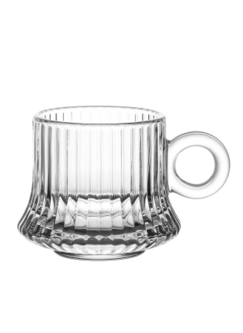 Cuisine Art Doyalex Glass by Cuisine Art Tea Cup & Saucer Set - 190ml, 12-Pieces, Transparent (CS-058C)  - Image 2