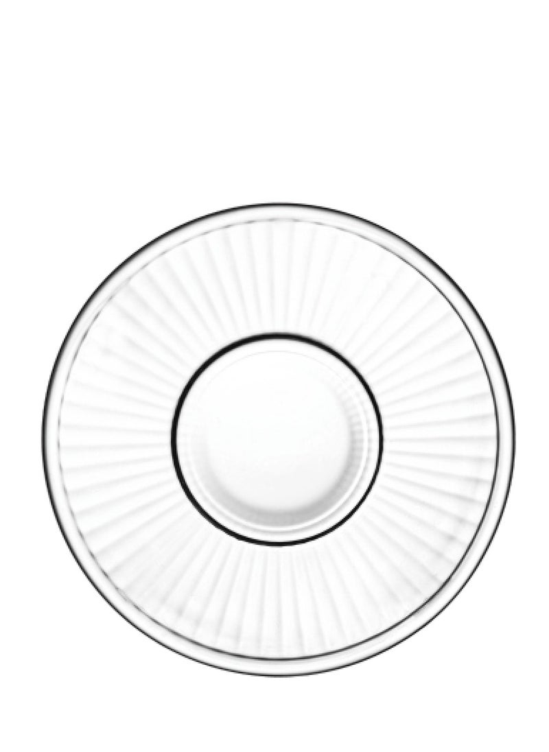 Cuisine Art Doyalex Glass by Cuisine Art Tea Cup & Saucer Set - 190ml, 12-Pieces, Transparent (CS-058C)  - Image 3