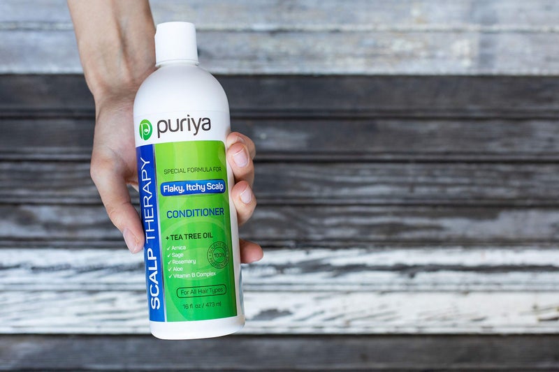 Puriya Sulfate Free Hair Conditioner with Tea Tree Oil, Moisturizing Treatment for Dry, Itchy, Flaky Scalp and Damaged Hair, For Men and Women, 16 Ounce - Image 4