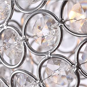 Virya Crystal Ball Pendant Light, Chrome Finish Chandelier for Kitchen Island, Dining Room, Bar, Bathroom, Loft, Entryway - Image 4