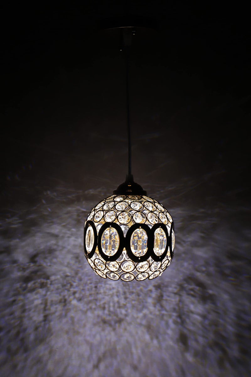 Virya Crystal Ball Pendant Light, Chrome Finish Chandelier for Kitchen Island, Dining Room, Bar, Bathroom, Loft, Entryway - Image 2