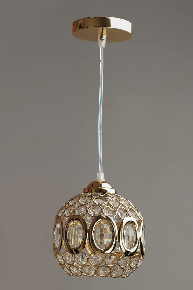 Virya Crystal Ball Pendant Light, Chrome Finish Chandelier for Kitchen Island, Dining Room, Bar, Bathroom, Loft, Entryway - Image 1