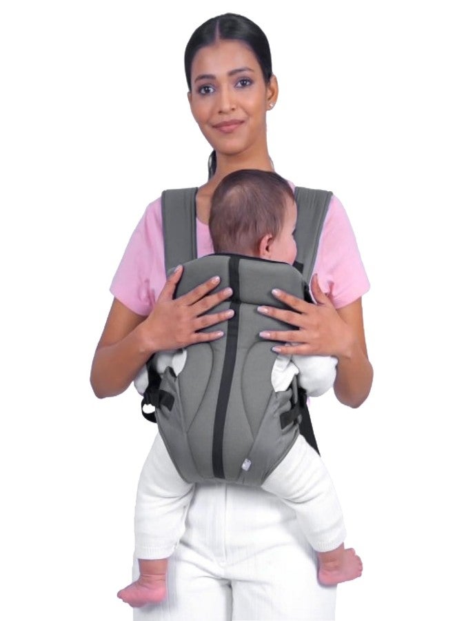 Mi Arcus 3-in-1 Multifunctional Baby Carrier with Breathable Fabric,Adjustable Padded Straps, and Foldable Head Rest - Grey - Image 1