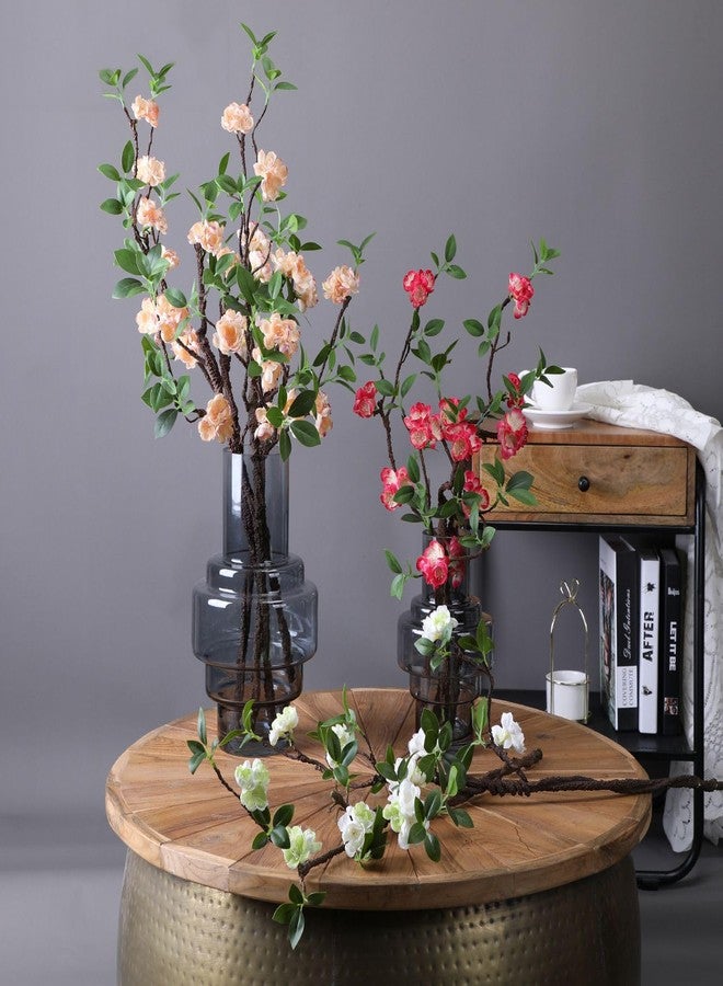 WEISPARK Artificial Flowers, 2pcs Fake Cherry Blossom Branches 31 Inch Long Stem Silk Flowers for DIY Vase Home Hotel Office Wedding Party Garden Decor (Champagne) - Image 5