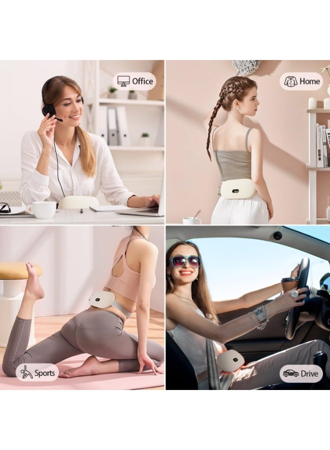 حزام تدفئة محمول قابل لإعادة الشحن لتخفيف تقلصات الدورة وراحة البطن – وسادة حرارية قابلة للارتداء بدون سلك - Image 4