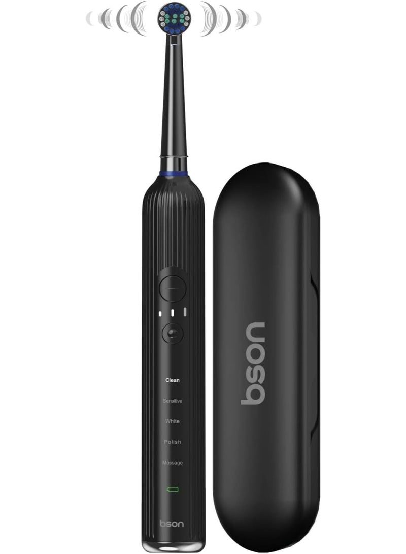 Premium Sonic Electric Toothbrush for Adults, Advanced Whitening & Plaque Removal, 15 Cleaning Modes, Deep Clean & Gum Care, IPX7 Waterproof, Type C Powered, 3 Brush Heads, Luxury Travel Case