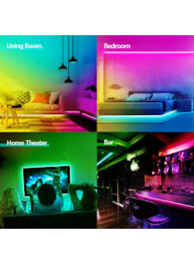 شريط إضاءة نيون LED ذكي ومرن بطول 5 أمتار بتقنية بلوتوث RGB، يتزامن مع الموسيقى، مثالي لتزيين المنزل، المطبخ، غرفة النوم، السيارة، الدراجة، الفندق، الحفلات الخارجية، الحديقة، سطح المكتب، التحكم عبر تطبيق الهاتف، يعمل بمنفذ USB. - Image 3