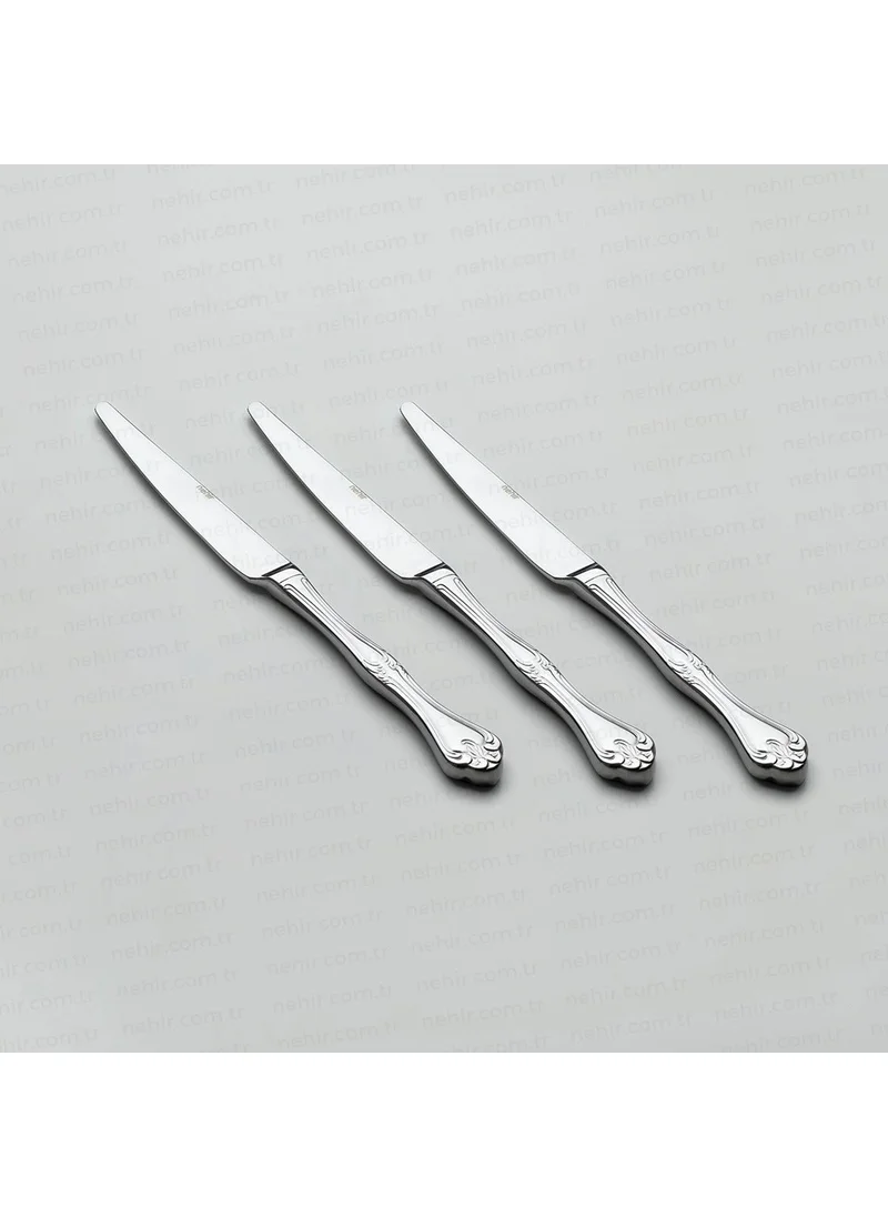 Nehir Lalezar Plain Dinner Knife Set of 6