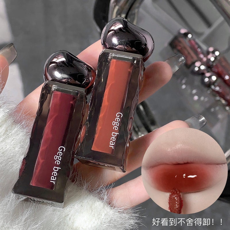 Gegebear Gogo Bear Glacier Lava Lip Glaze Water Glossy Mirror Lip Glaze الماكياج المنزلي أحمر الشفاه بأسعار معقولة - Image 2