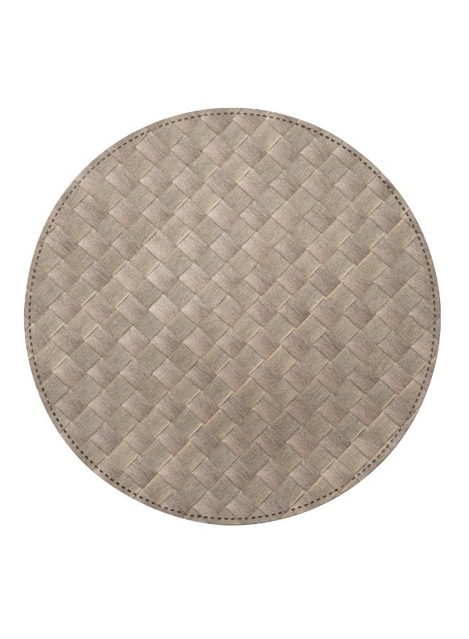 Restaurantware مفرش طاولة دائري من ماكروويف 15 بوصة، مجموعة من 6 مفرش طاولة - متين، سهل التنظيف، مفرش طاولة بلاستيكي بني فاتح للمائدة، للمنازل أو المطاعم - Image 1