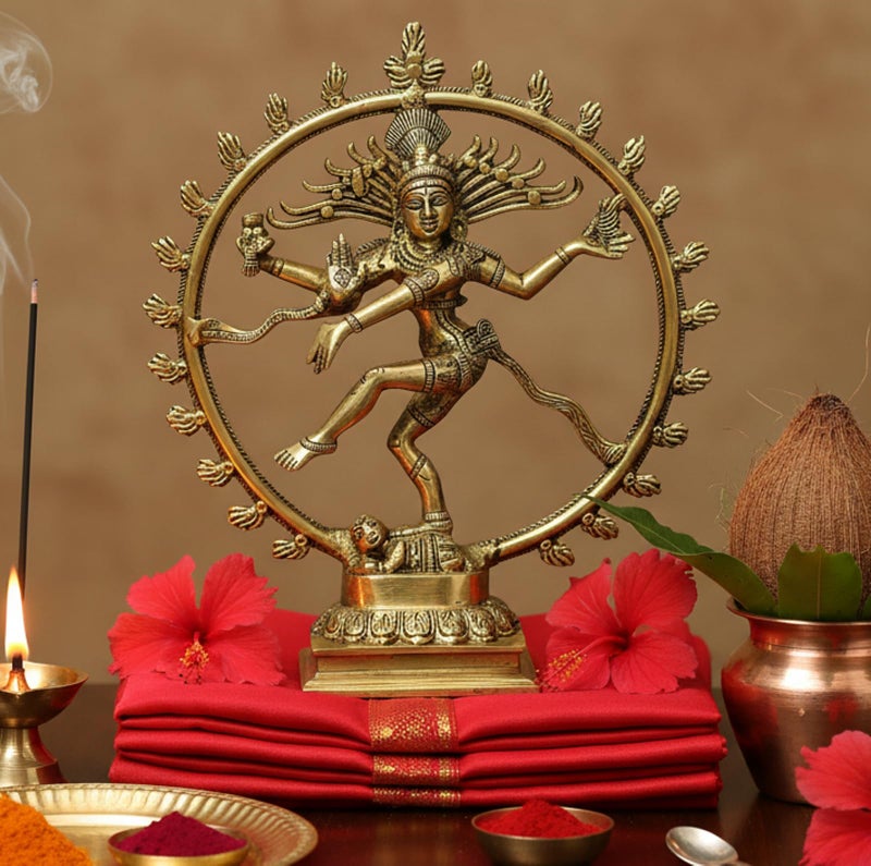 ESPLANADE Brass Natraj Murti Statue Idol Sculpture Shiva - Nataraja The of Dance Natrajan - 12" Inches - Big Size - Image 1