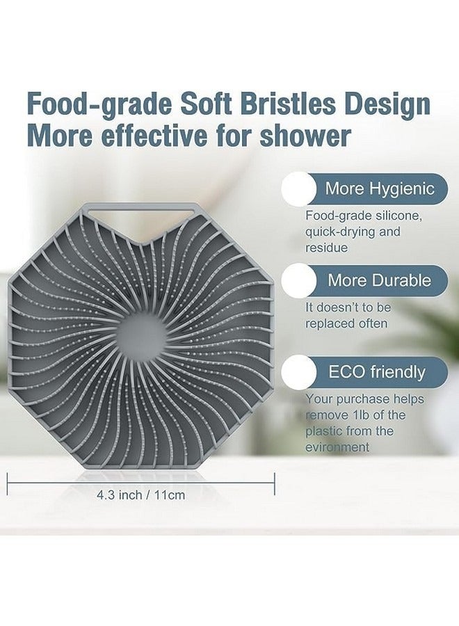 Beauenty Antimicrobial Silicone Bath Body Brush Exfoliating Body Scrubber for Sensitive Skin Eco Friendly Shower Scrubber for Body Silicone Body Brush for Showering(Pink) - Image 5