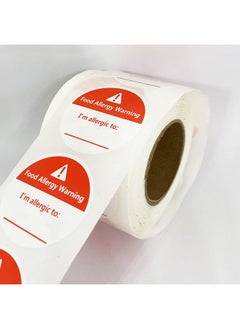 Top label Allergies Stickers,Writable Allergy Labels,I'M Allergic To Stickers,1.5 Inch Total 500 Per Roll  - Image 5