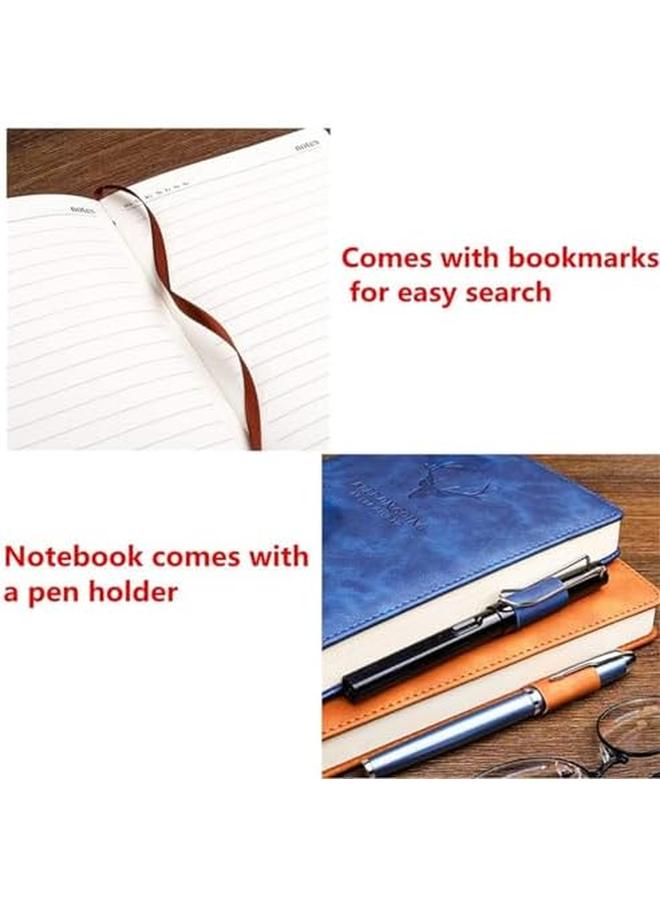 Generic A5 Notebook 360 Page Lined Journal With Pen Loop Personal Writing Notebooks With Premium Thick Paper Faux Leather Notepad With Ribbon Bookmark For Office Home School Business Writing - Image 3