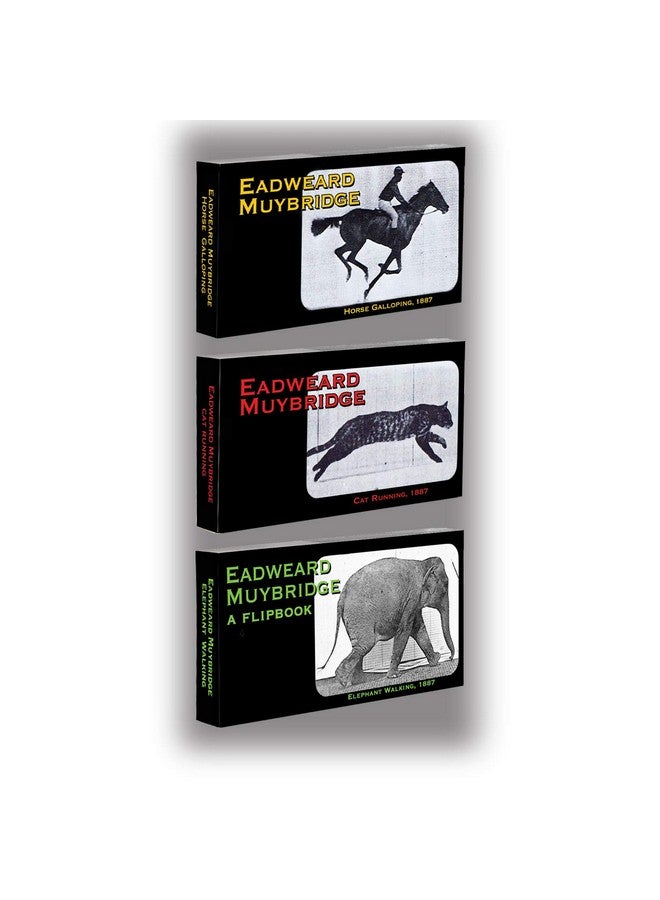 فليبتومانيا مجموعة فليبتومانيا مويبريدج للتصوير الفوتوغرافي المبكر (مجموعة من 3 كتب): حصان، قطة، فيل - Image 1